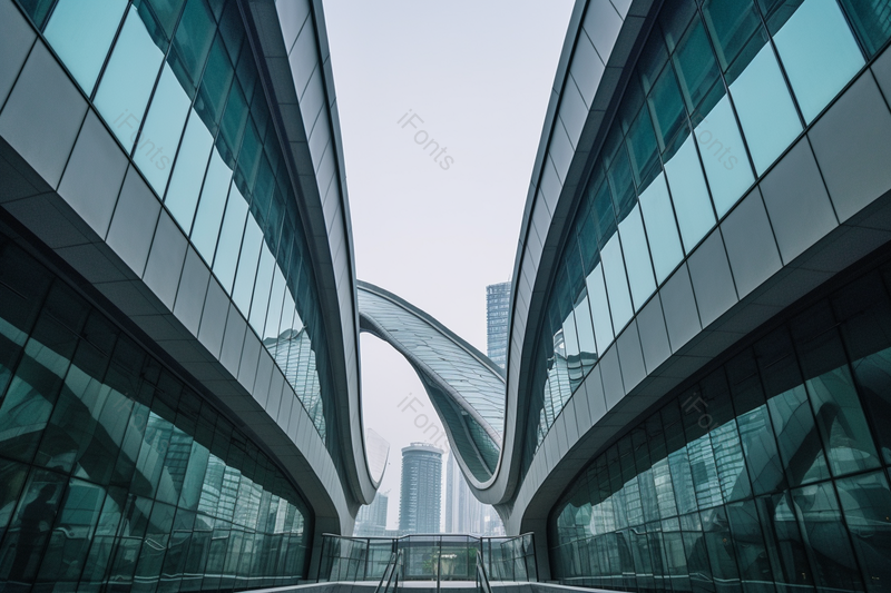 实拍绿色商业街外立面商场环境摄影背景,高清,摄影图,摄影图片,图片大全,摄影图免费下载